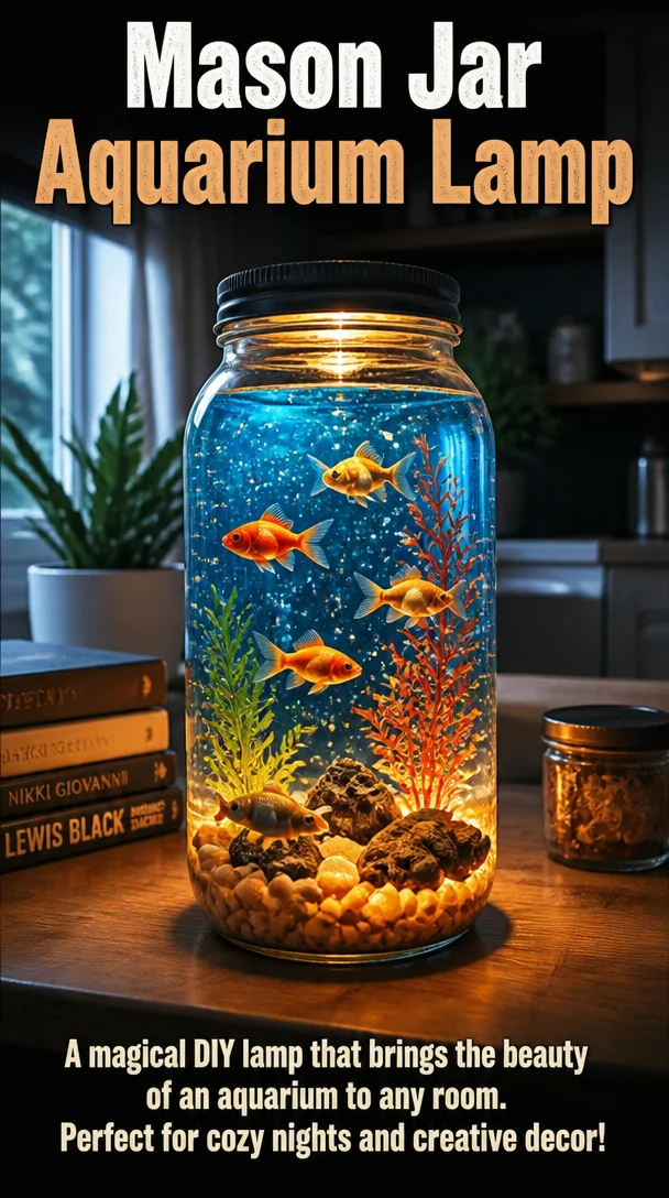 Mason Jar Aquarium Lamp