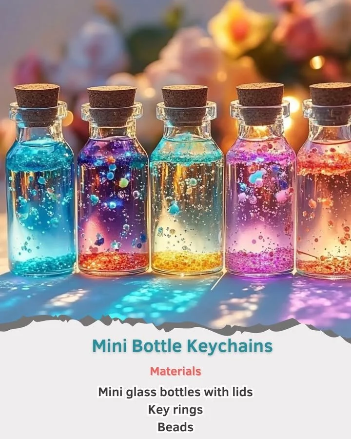 Mini Bottle Keychains