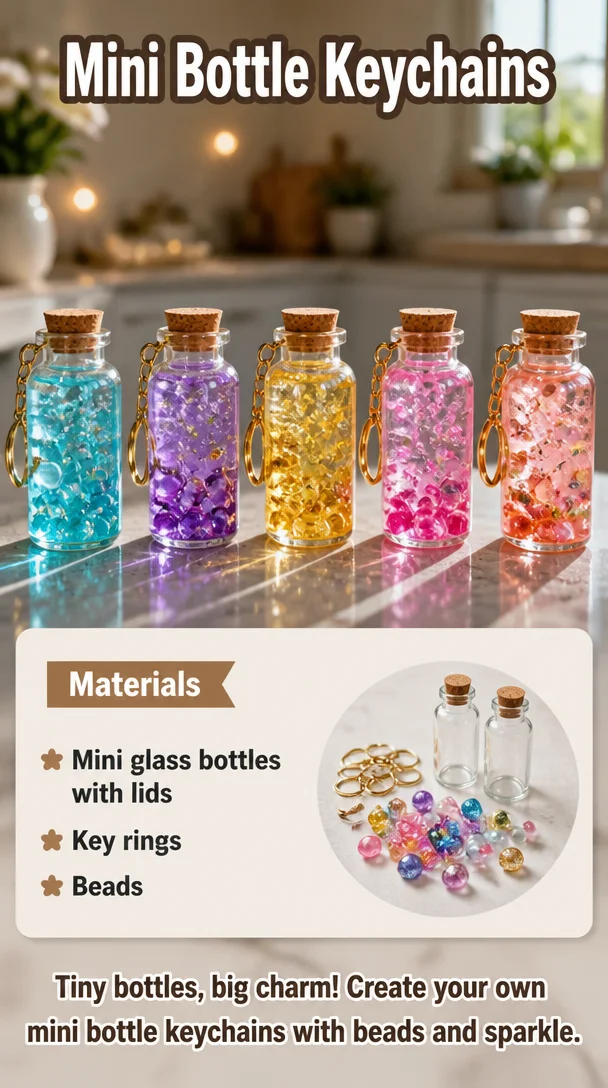 Mini Bottle Keychains