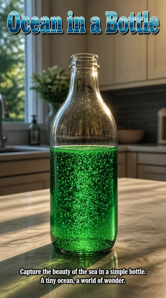 Ocean in a Bottle art piece showcasing miniature ocean scenery.