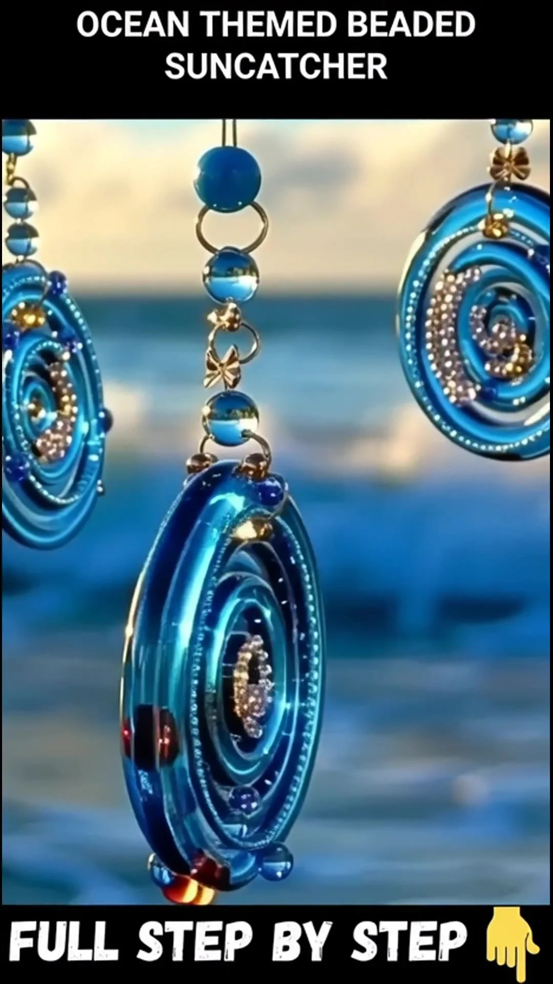Ocean Themed Beaded Suncatcher