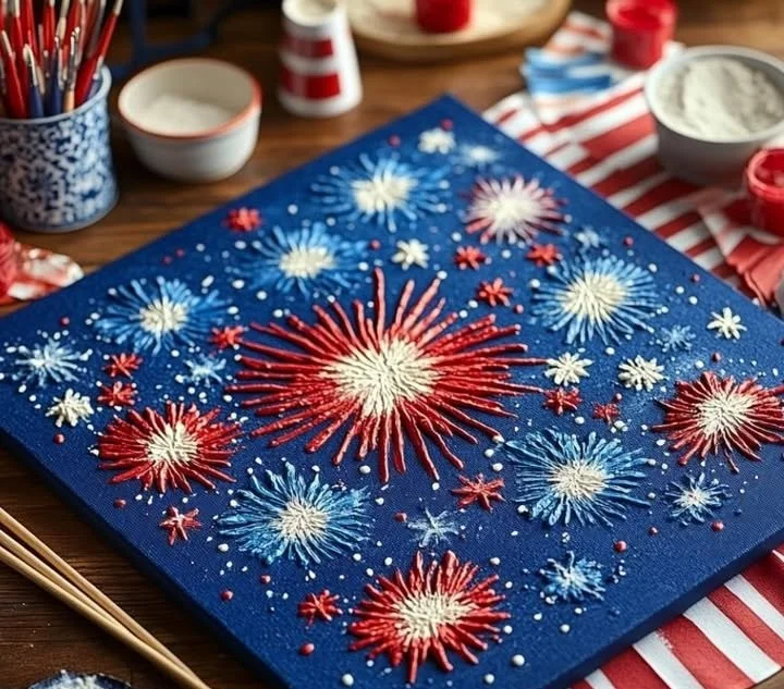Puffy Painted Fireworks