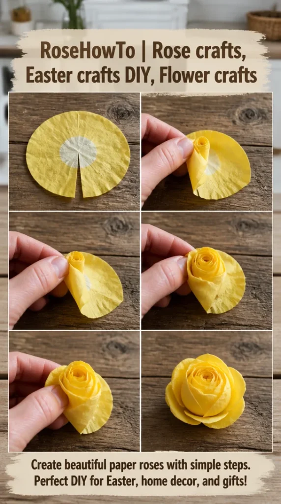 DIY rose crafts for Easter and floral decorations