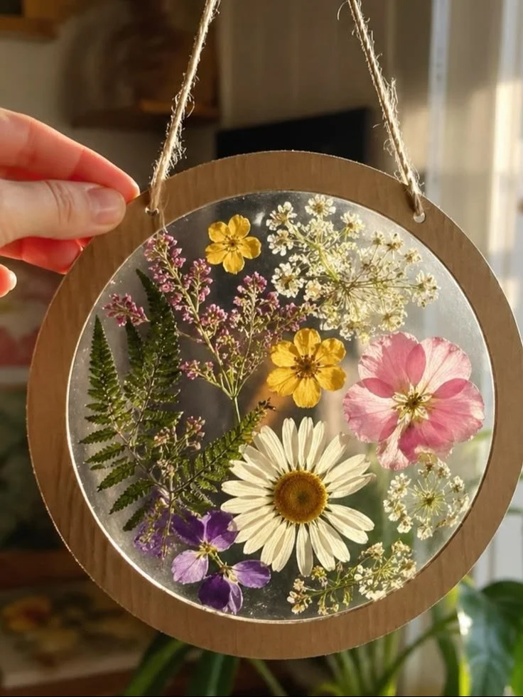 S'Fabrikle DIY: Dried Flower Sun Catcher