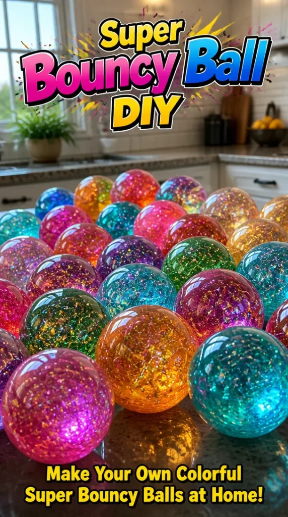 DIY super bouncy ball project instructions and materials