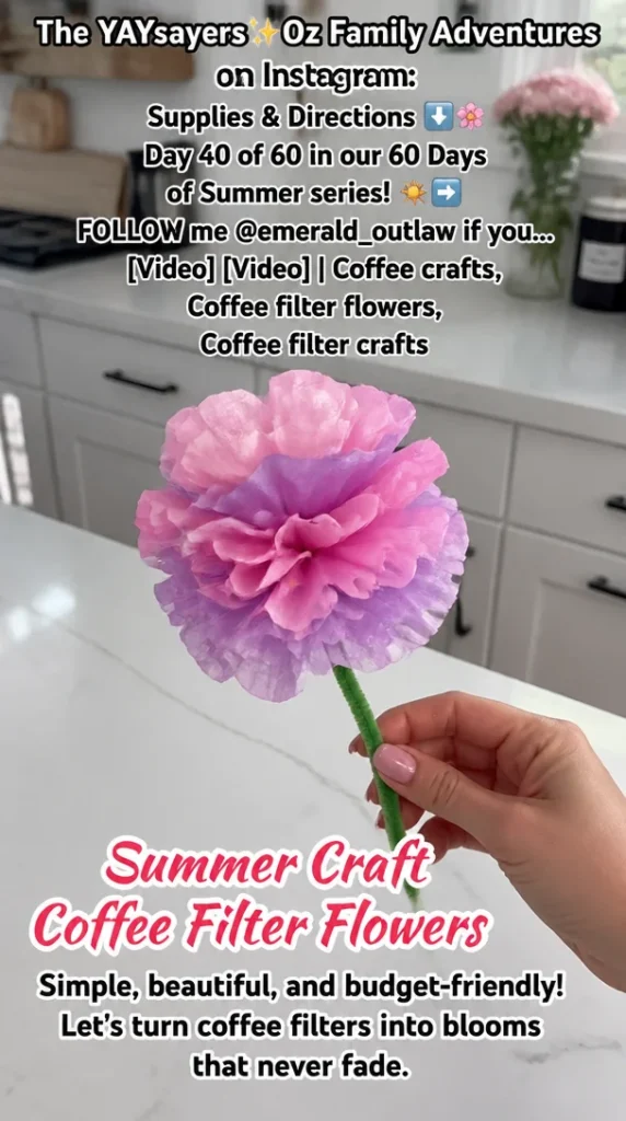 Oz Family Adventures with coffee crafts and flowers in summer series