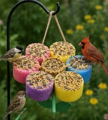 1$ Pool Noodle Flower Bird Feeder