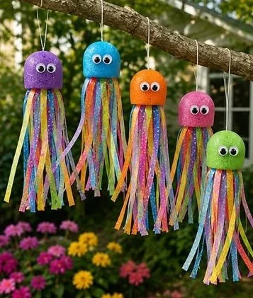 $1 Pool Noodle Jellyfish Decoration