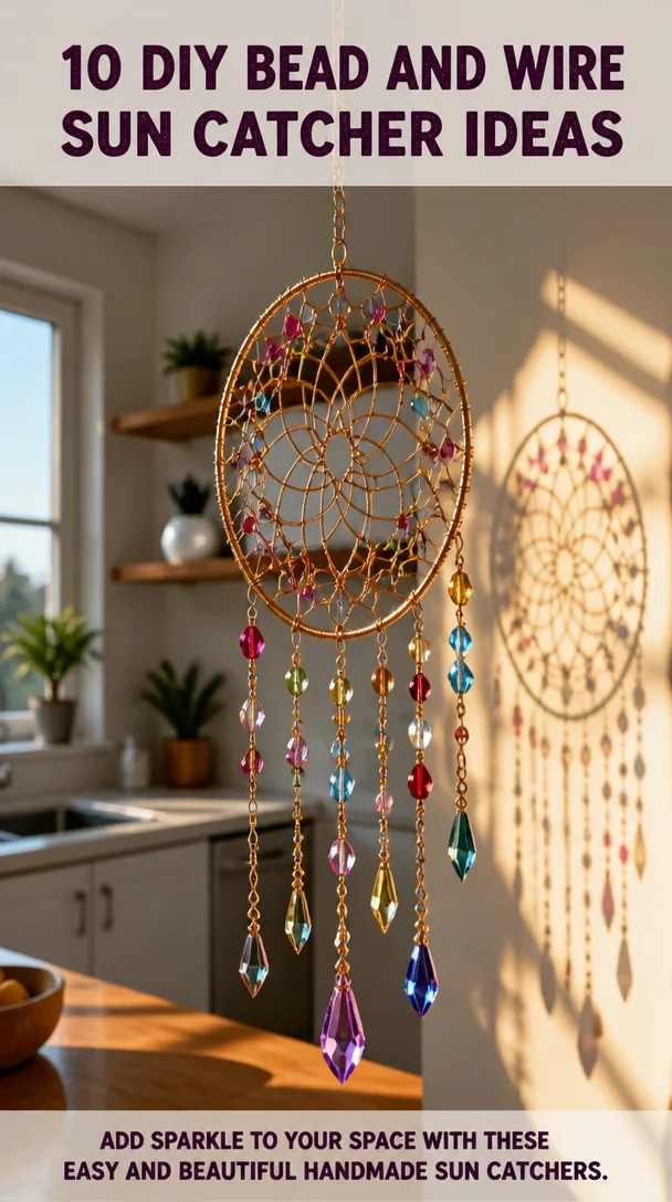 10 DIY Bead and Wire Sun Catcher Ideas