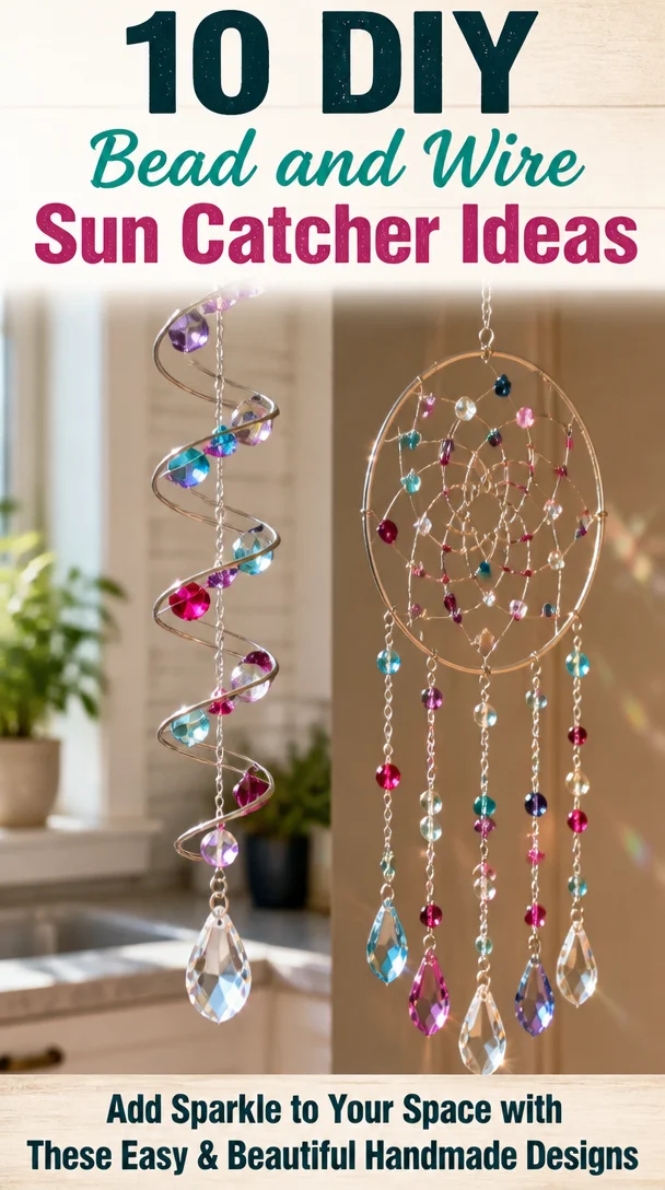 10 DIY Bead and Wire Sun Catcher Ideas