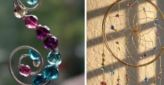 10 DIY Bead and Wire Sun Catcher Ideas