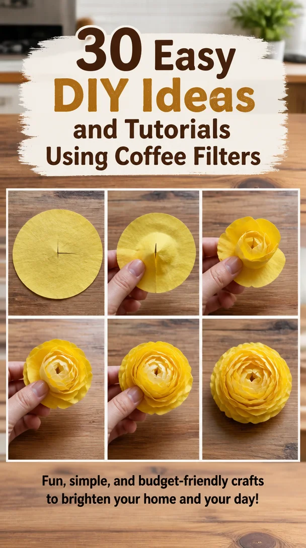 30 Easy DIY Ideas and Tutorials Using Coffee Filters
