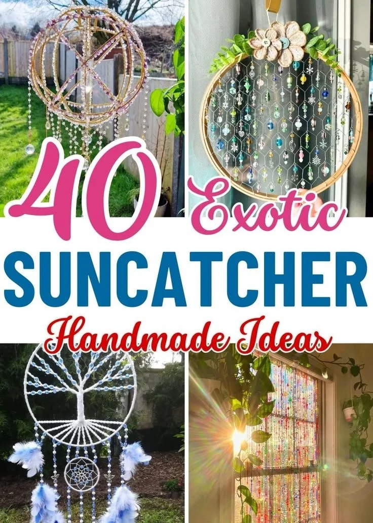 40 Exotic Handmade DIY Suncatcher Ideas to Light Up Your Space | Do it yourself suncatchers, Dreamcatcher ideas diy, Glass sun catchers diy