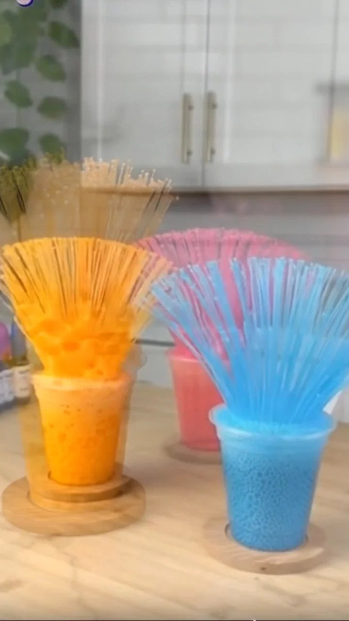 Baking soda and vinegar fireworks fizz and burst into colorful explosions ✨ A classic science experiment full of excitement. Save this fun DIY!