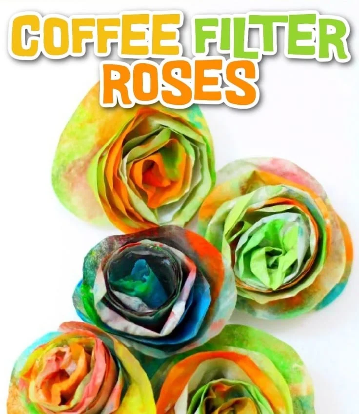 Beautiful & Easy Coffee Filter Flowers Craft Kids Can Make