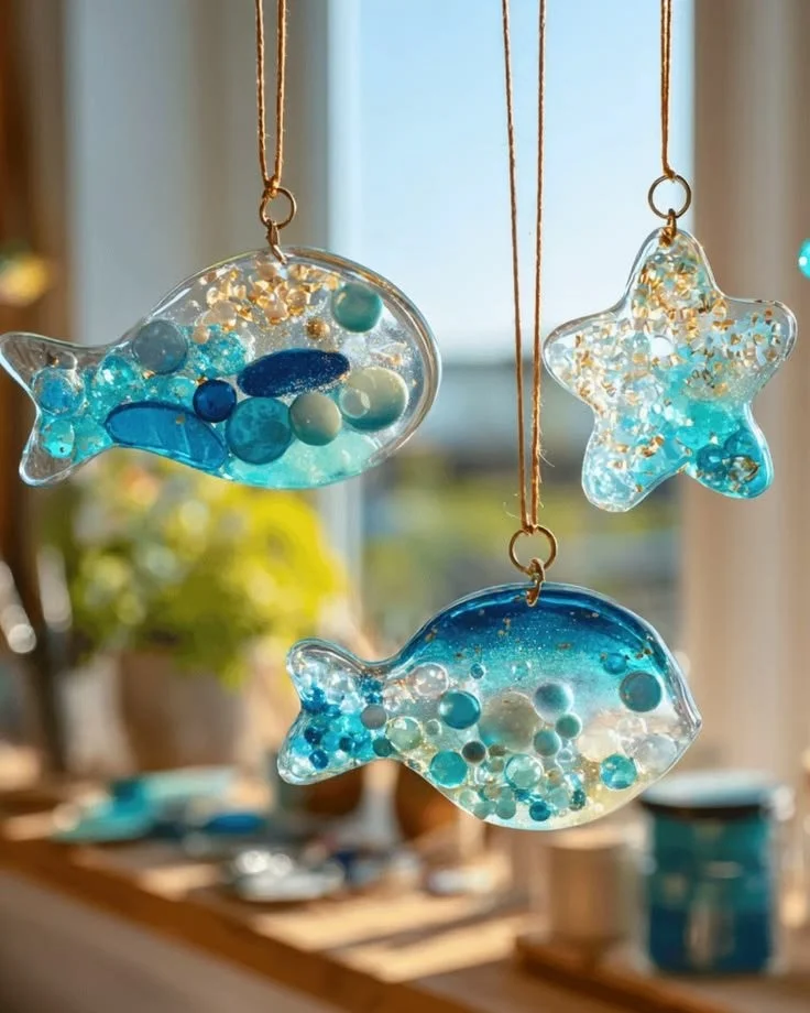 Blue Bead Ocean Suncatchers: Sparkling Kids’ Craft