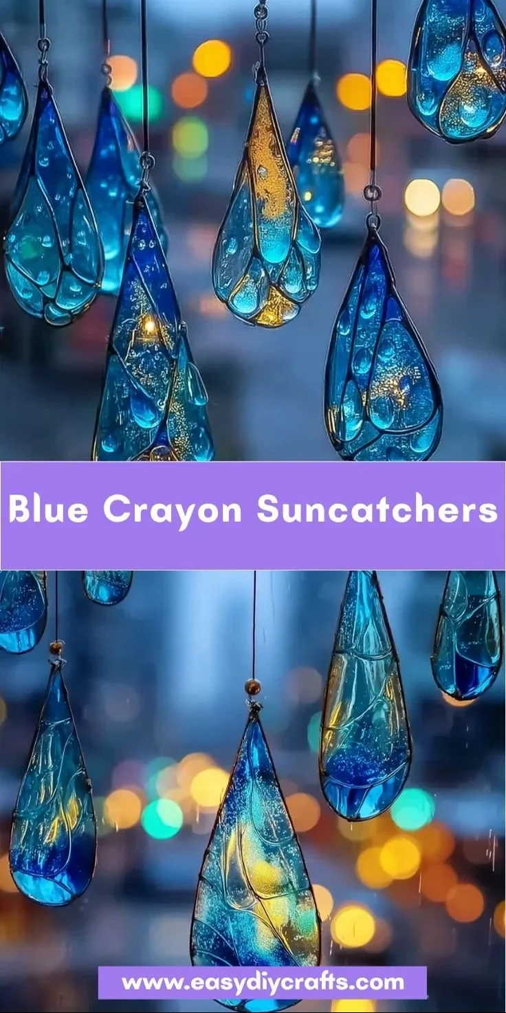 Blue Crayon Suncatchers: Create Beautiful Window Art!