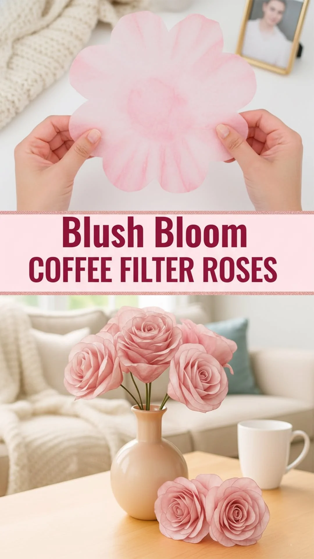 Blush Bloom Coffee Filter Roses - Beautiful Mother’s Day Gift Idea