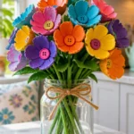 Bright Egg Carton Flower Bouquet