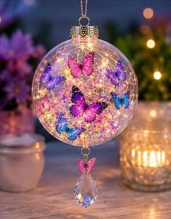 Butterfly Crystal Light Ornament