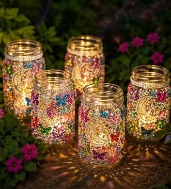 Butterfly Moon Crystal Lantern Jars