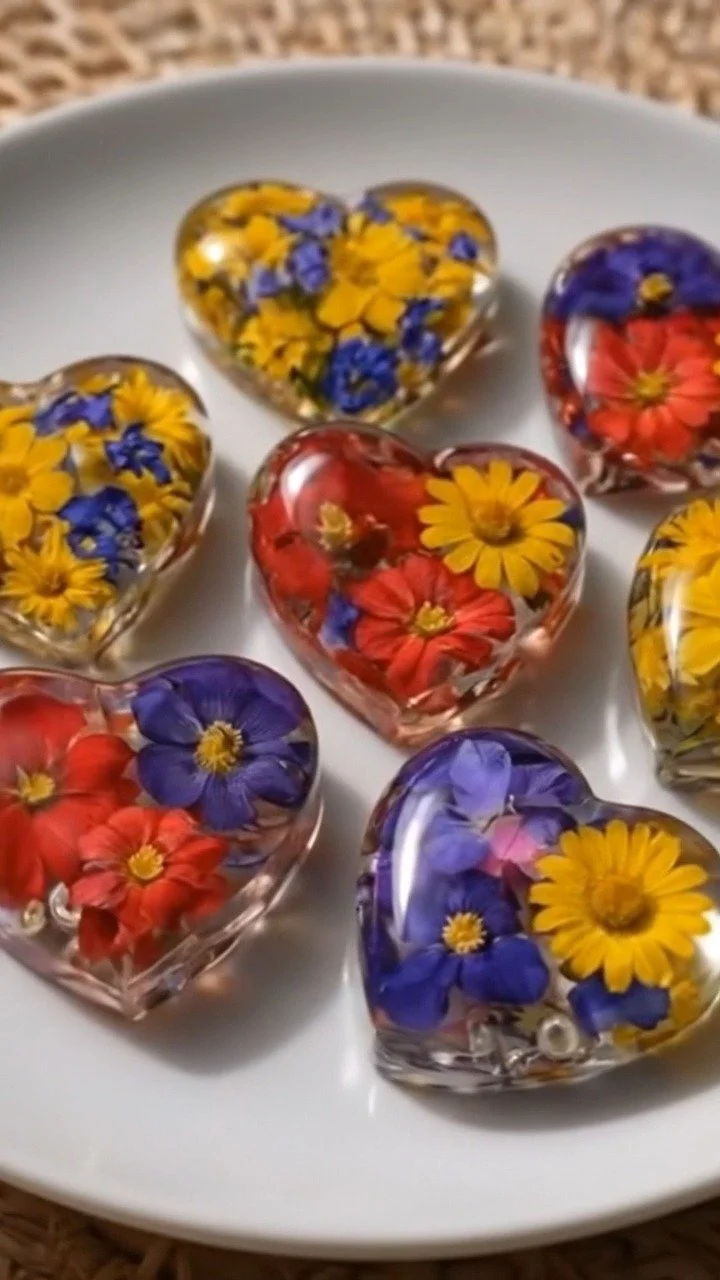 Can you believe this is just cornstarch and glue? 😱 The ultimate resin hack for flower lovers!