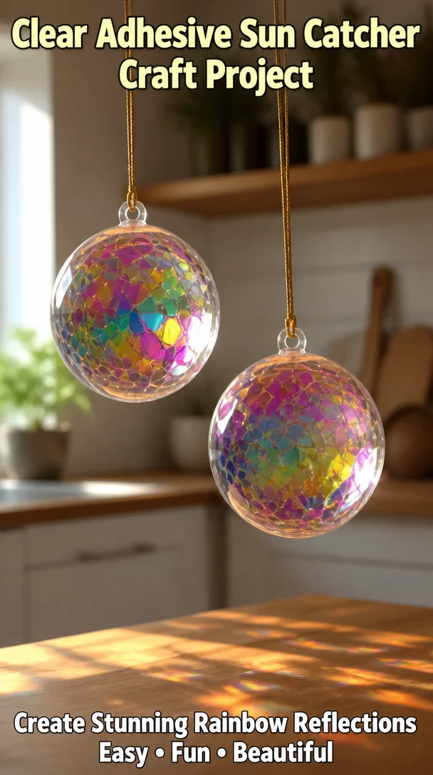 Clear Adhesive Sun Catcher Craft Project