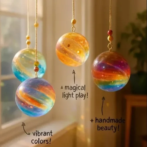 Colorful glue sun catcher craft project for vibrant window decor.