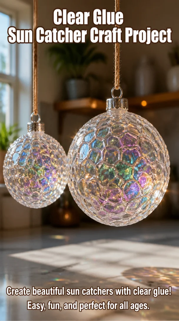 Clear Glue Sun Catcher Craft Project