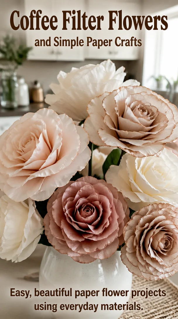 Coffee Filter Flowers and Simple Paper Crafts