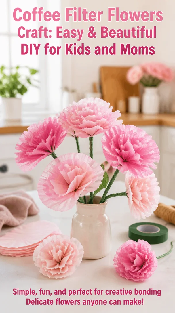 Coffee Filter Flowers Craft: Easy & Beautiful DIY for Kids and Moms