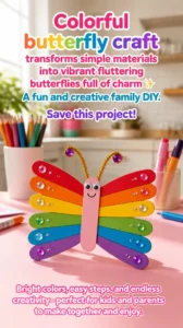 Colorful butterfly craft transforms simple materials into vibrant fluttering butterflies&hellip;