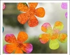 Colorful science art experiment showcasing vibrant spring colors