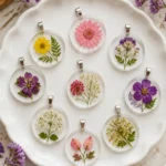 Cornstarch Pressed Flower Pendants
