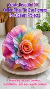 Create Beautiful DIY Coffee Filter Tie-Dye Flowers for Kids Art…