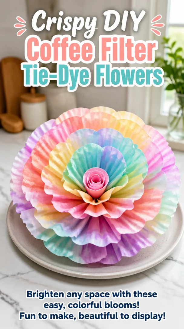 Crispy DIY Coffee Filter Tie-Dye Flowers