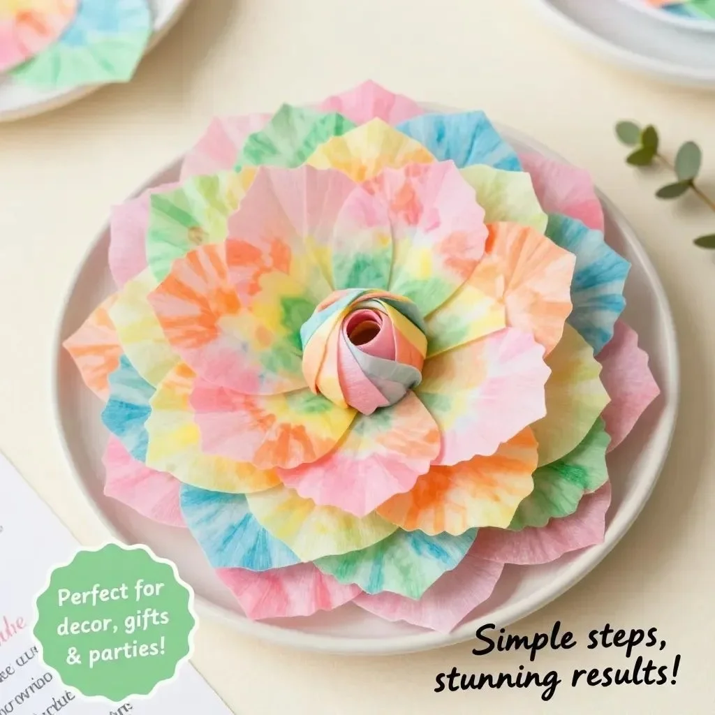 Crispy DIY Coffee Filter Tie-Dye Flowers