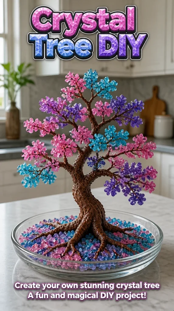 Handmade DIY Crystal Tree for home decor and gifts