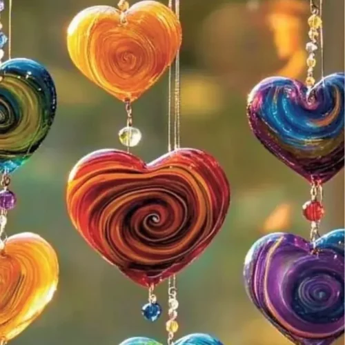 Colorful clear glue sun collectors designed for unique home decor