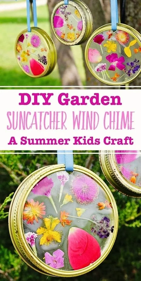 DIY Garden Suncatcher Wind Chime a Summer Kids Craft | Welcome To Nana's