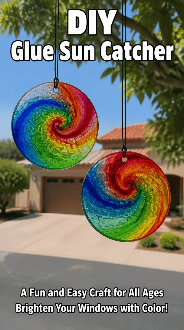 DIY Glue Sun Catcher