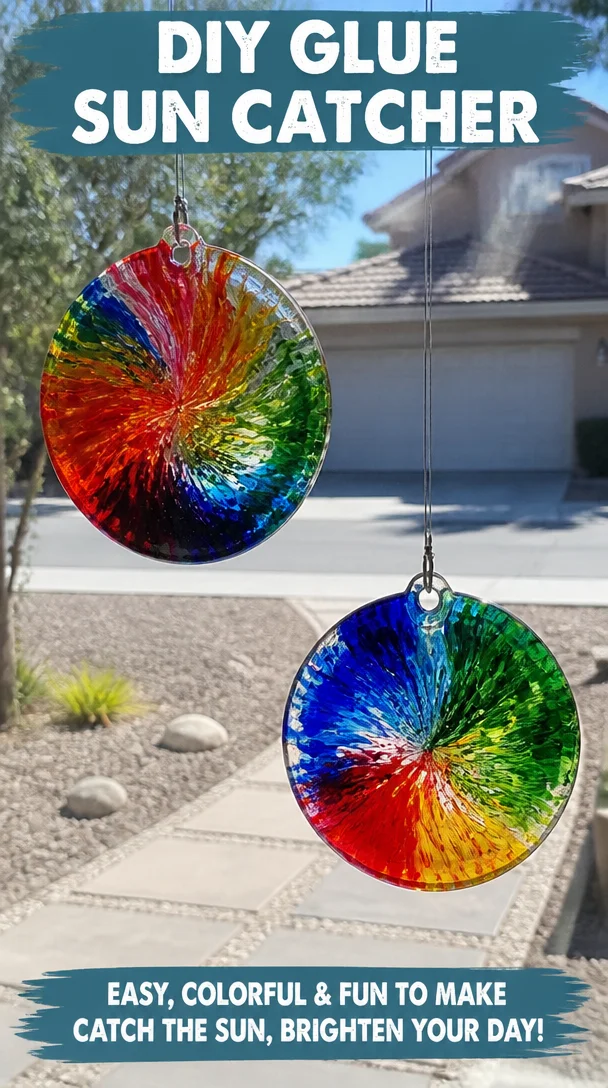 DIY Glue Sun Catcher