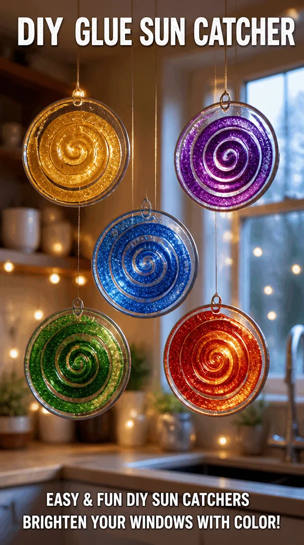 DIY Glue Sun Catcher