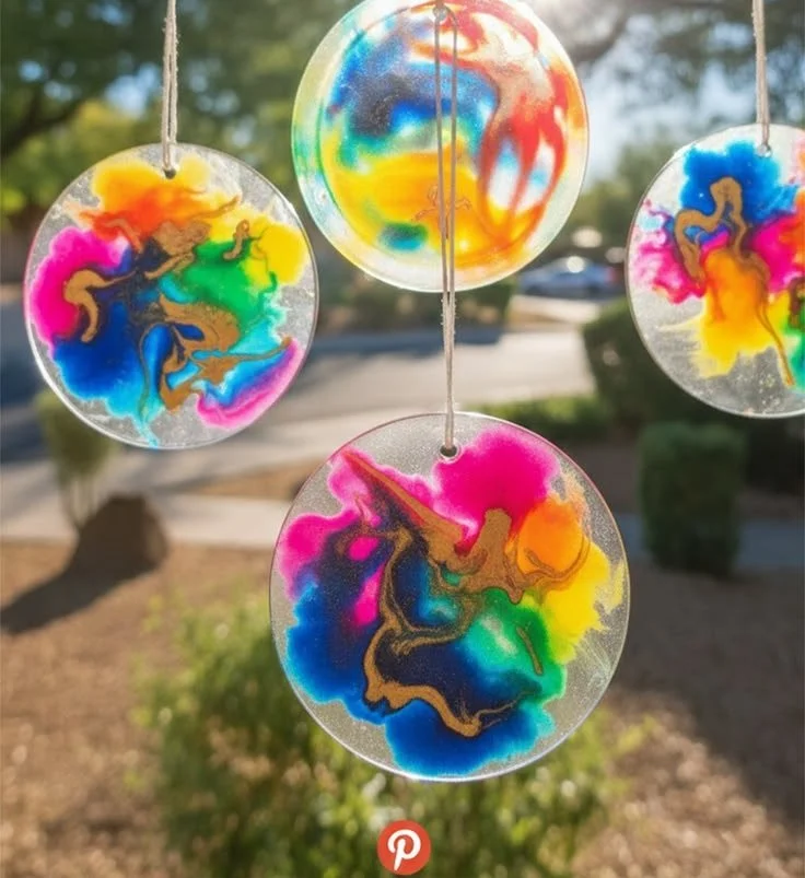 DIY Glue Sun Catcher Craft Project for Kids