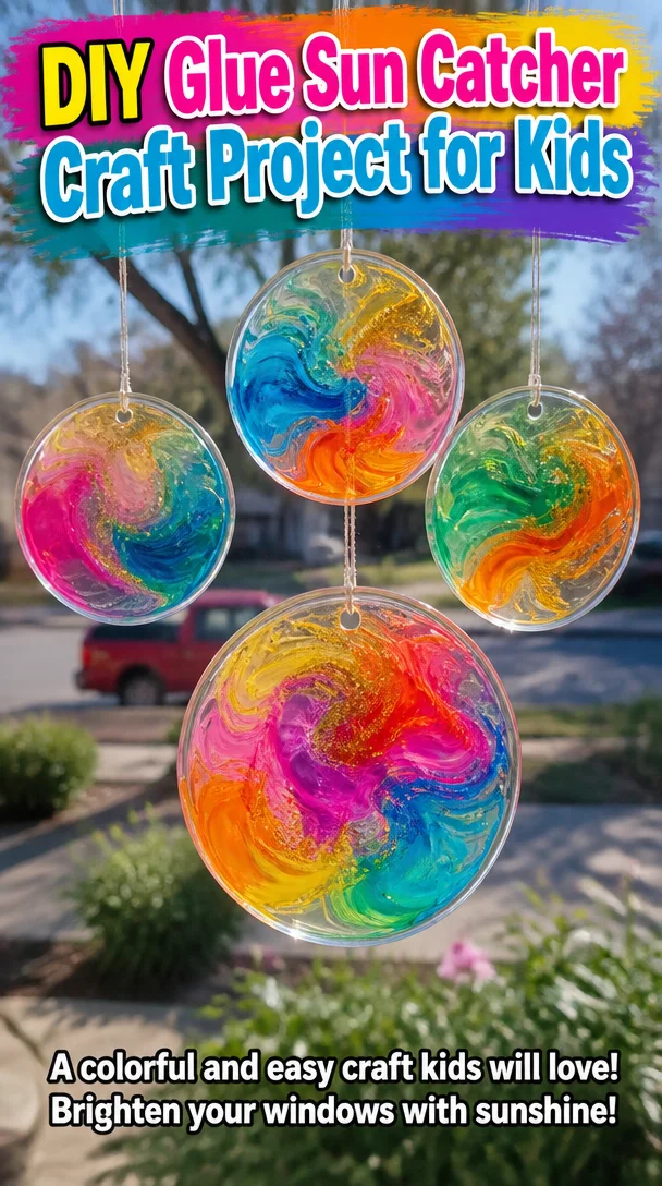 DIY Glue Sun Catcher Craft Project for Kids