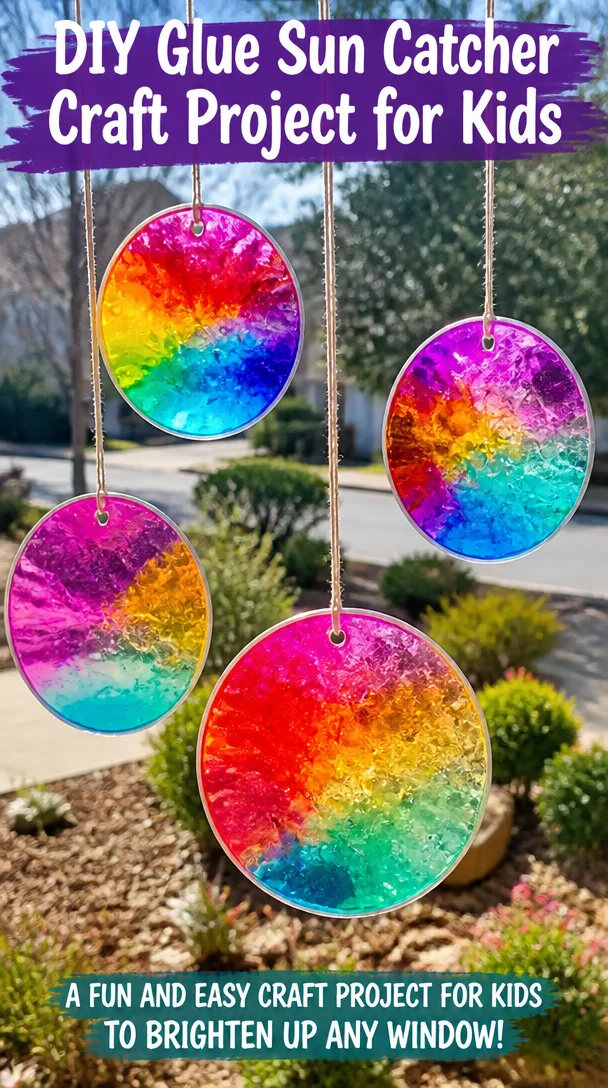 DIY Glue Sun Catcher Craft Project for Kids