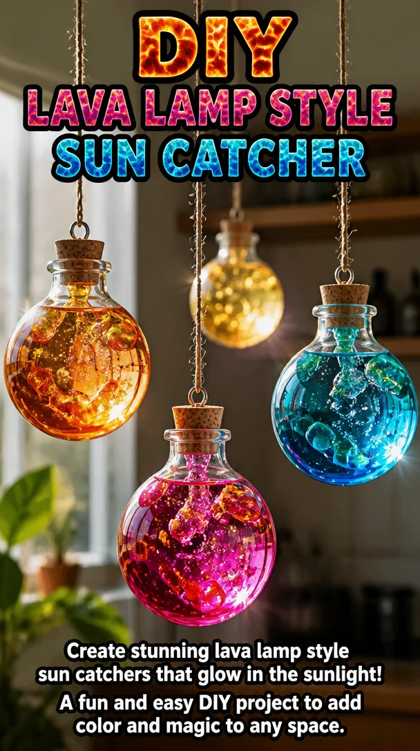 DIY Lava Lamp Style Sun Catcher