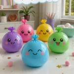 Easy cotton ball balloon squishies create soft, squeezable sensory toys&hellip;