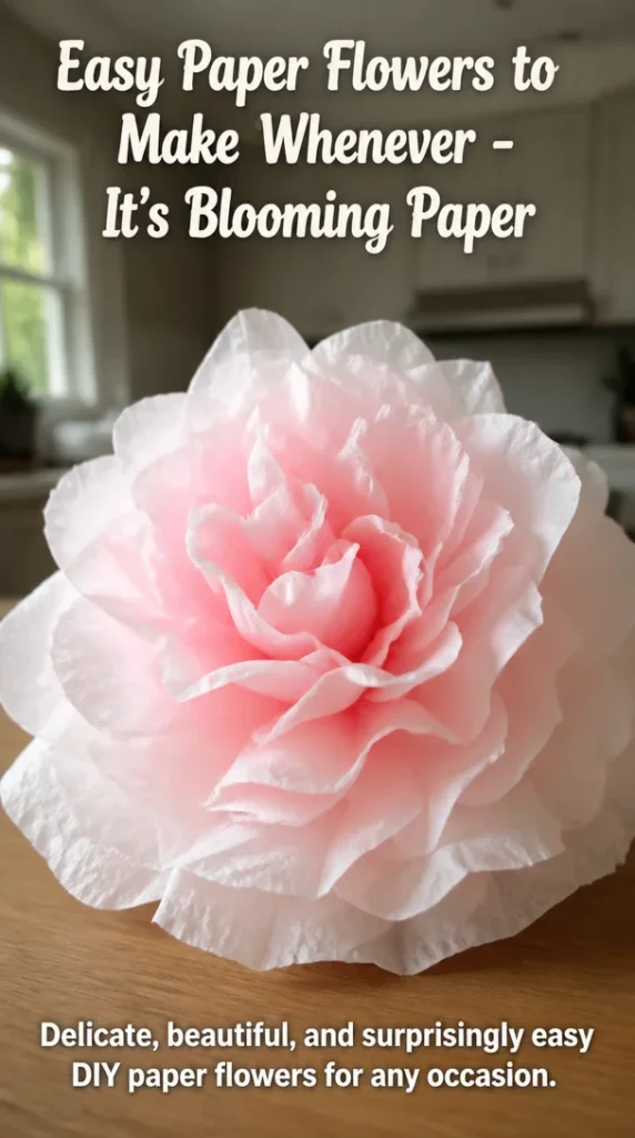 Beautifully crafted easy paper flowers for DIY decorations.
