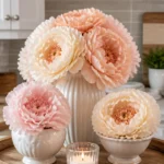Easy Ruffled Peonies from Coffee Filters